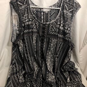 Avenue Aztec Print Sleeveless Blouse